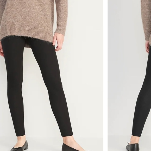 Old Navy Pants - Old Navy Black Ribbed Leggings Size Small Knit Loungewear Pants Winter Cozy